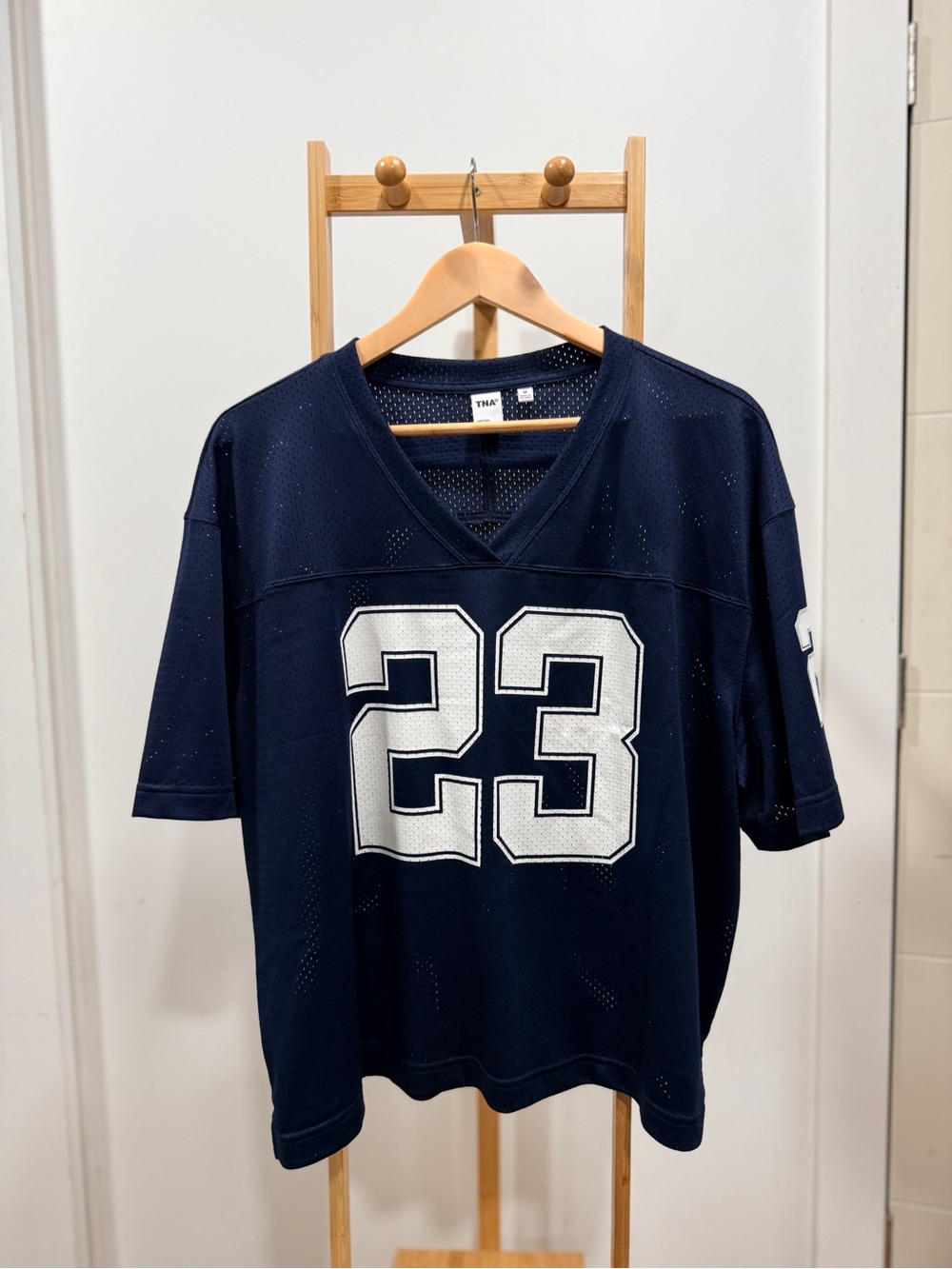 TNA Navy Mesh Jersey with White '23' Front Graphic
